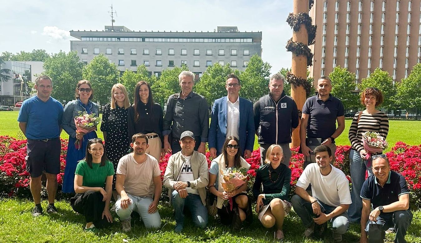 Ekipa, ki je sodelovala pri izvedbi slovenskega dela etape Gira d\&#039;Italia