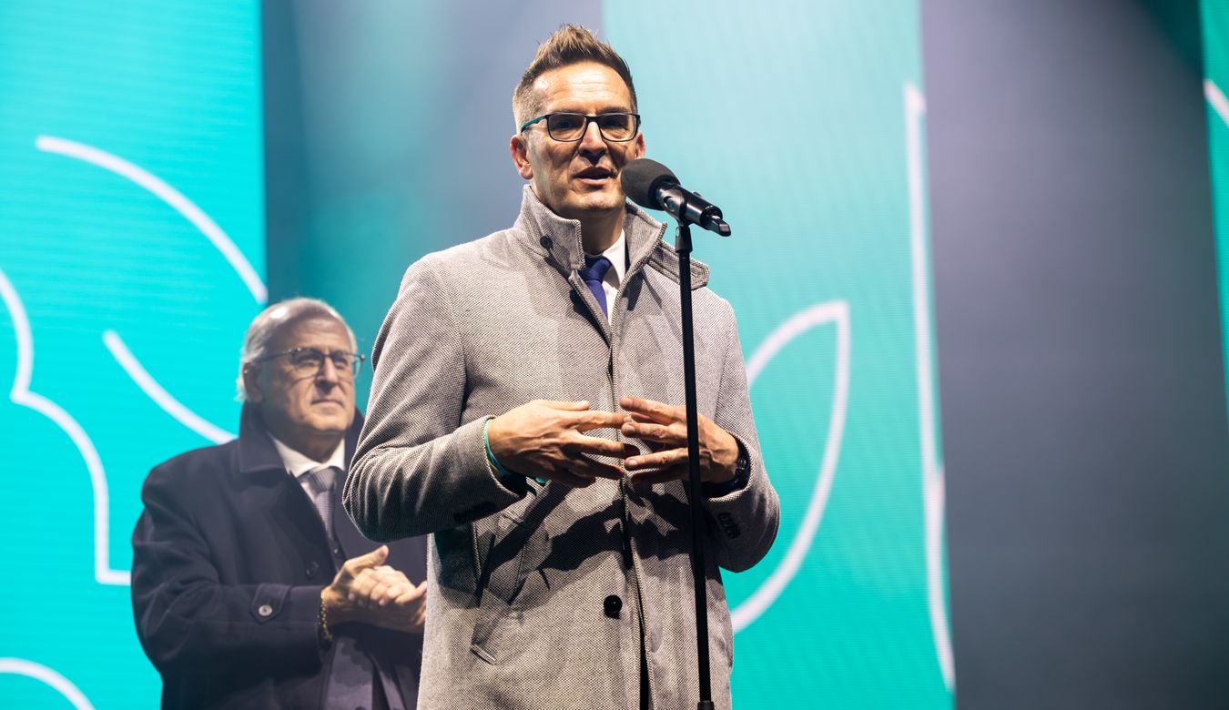 Govornik na zaključni slovesnosti, župan Mestne občine Nova Gorica Samo Turel