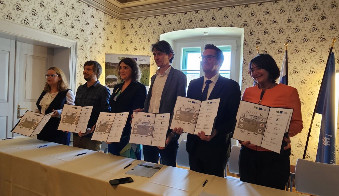 Današnji podpis partnerstva v Parku Škocjanske jame
