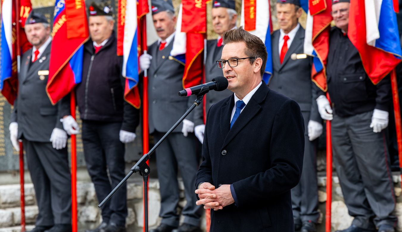 Novogoriški župan Samo Turel med govorom